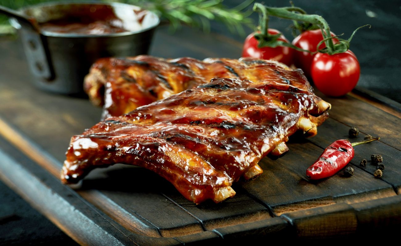 Spicy hot grilled spare rib